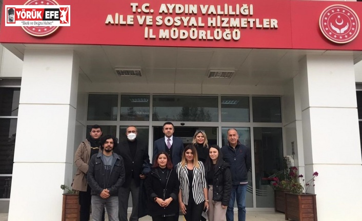 ADÜ Davutlar MYO heyeti, Aydın Aile ve Sosyal Hizmetler Müdürü Turan ile görüştü