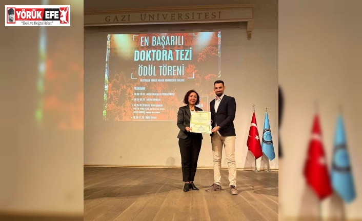 ADÜ’nün araştırma görevlisi üçüncülük ödülünün sahibi oldu