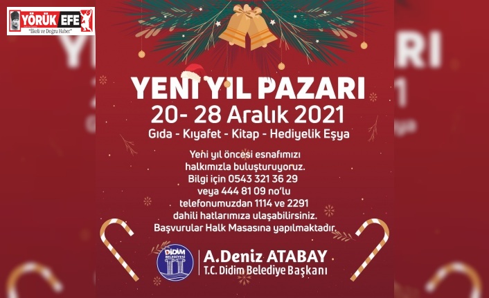 Didim Belediyesi, esnaf ve vatandaşları yeni yıl pazarında buluşturacak