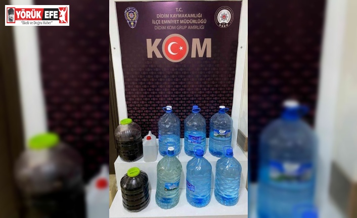 Didim’de 102 litre kaçak alkol ele geçirildi
