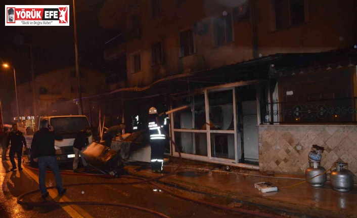 Didim’de işyeri yangını