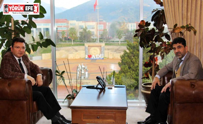 Efeler Kaymakamı Şahin, ADÜ Rektörü Aldemir ile görüştü