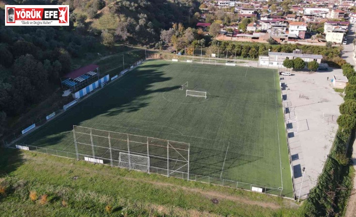 İsabeyli sentetik futbol sahası yenilendi