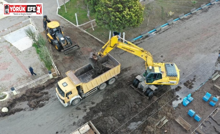 Kıyıya vuran çöpler temizlendi