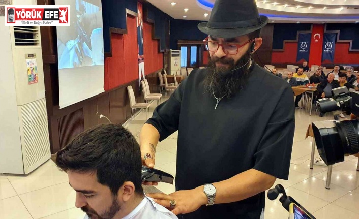 Nazillili berberler saç kesiminde püf noktaları öğrendi