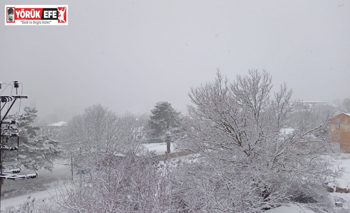 Aydın yaylaları beyaza büründü