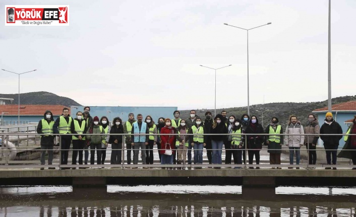 İstanbul’dan gelen üniversite öğrencileri, Aydın Büyükşehir’in arıtma tesisini gezdi