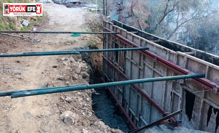 Köşk Belediyesi’nin istinat duvarı çalışmaları devam ediyor