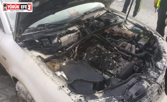 Söke’de araç yangını