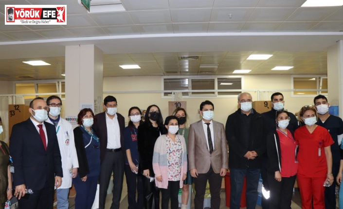 Yeni yıla mesaide giren çalışanları Başkan Özcan yalnız bırakmadı