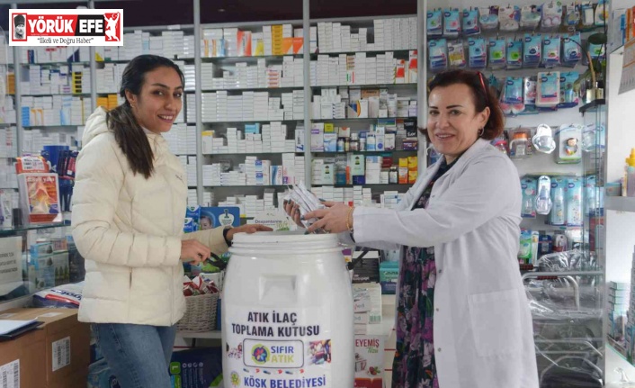 Köşk Belediyesi, eczanelere atık ilaç kutusu dağıttı