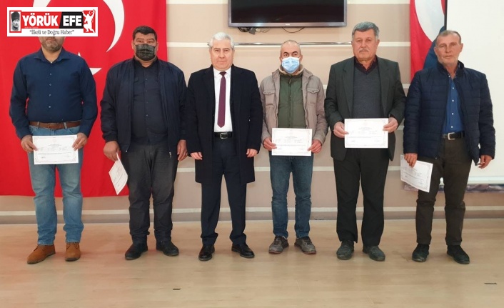 Aşılı Fıstık Çamı Fidan Üretimi Projesi’ne katılanlar sertifikalandırıldı