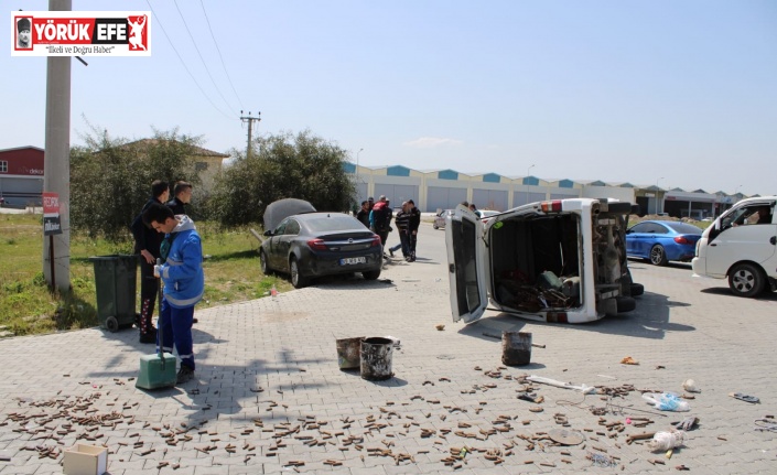 Aydın’da devrilen araçtaki 3 kişi yaralandı