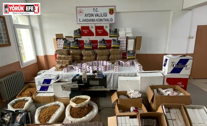 Çine’de kaçak sigara imalathanesine baskın