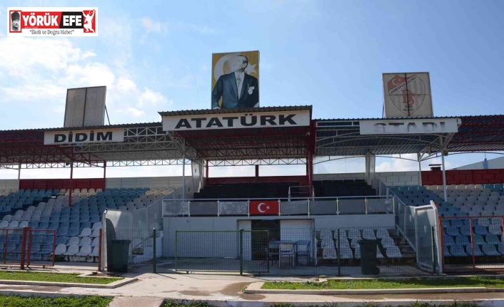 Didim Atatürk Stadı’nda yenileme çalışmaları sürüyor