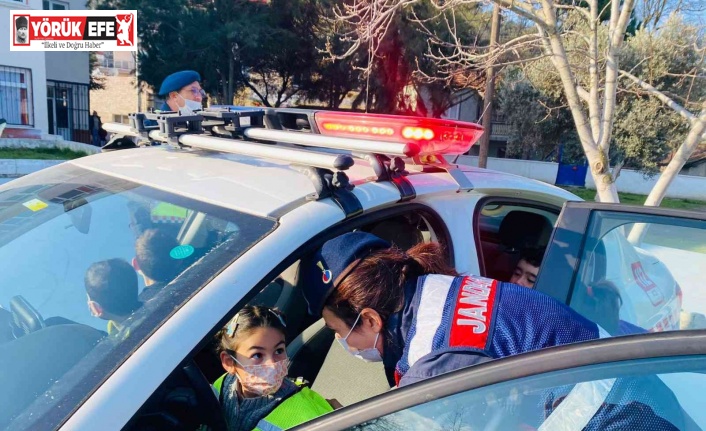 Jandarmadan öğrencilere trafik eğitimi