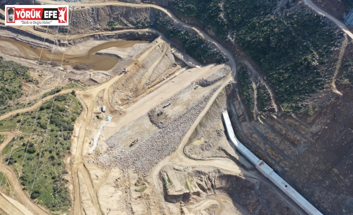 Sarıçay Barajı’ da çalışmalar hız kesmiyor