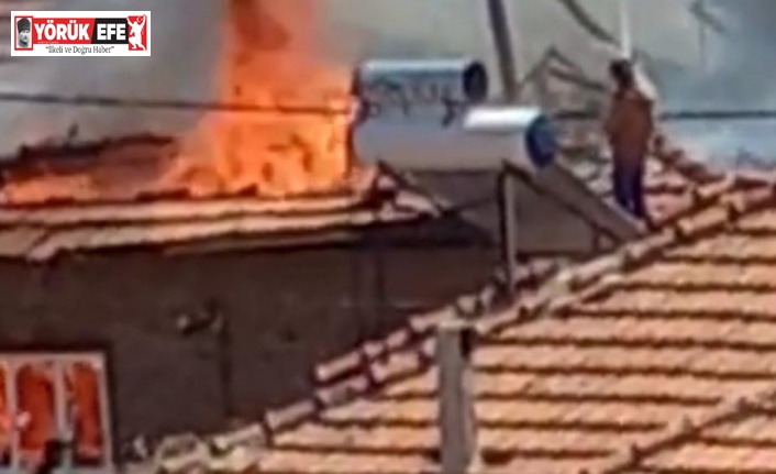 Aydın’da çıkan yangında ev kullanılamaz hale geldi