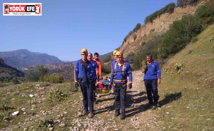 Aydın’da uçuruma düşen şahsın imdadına AFAD ekipleri yetişti