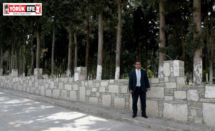 Güzelçamlı Mahallesi Mezarlığı’nda yenileme çalışmasında sona gelindi