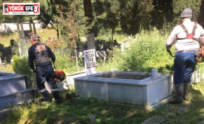 Koçarlı mezarlıklarında bayram temizliği yapıldı