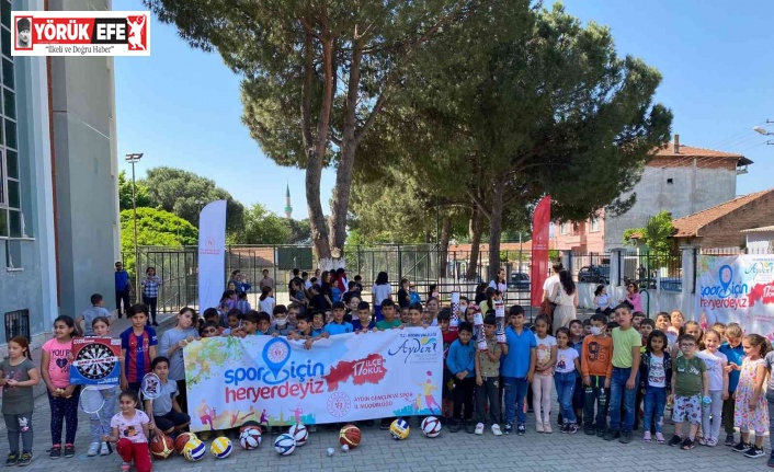 Aydın’da binlerce çocuğa spor malzemesi dağıtıldı