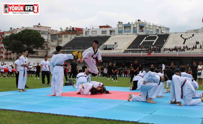 Aydın’da gençlerin gösterileri ayakta alkışlandı