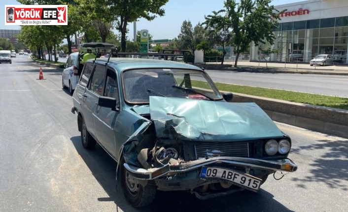 Aydın’daki kazada araçlarda maddi hasar oluştu