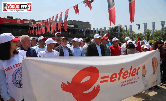 Efeler Belediyesi, 1 Mayıs yürüyüşüne katıldı
