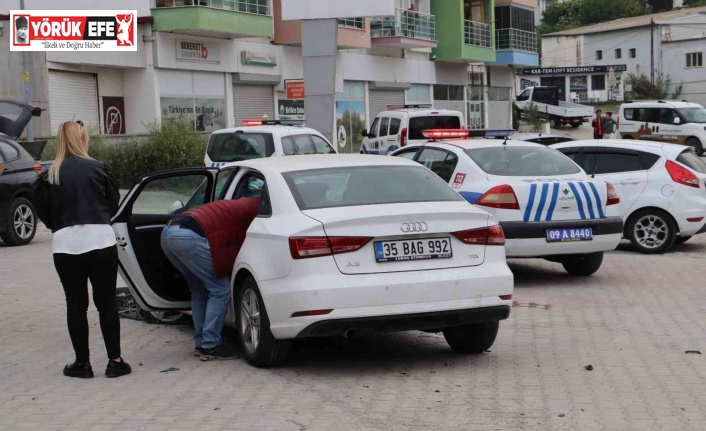 Kuşadası’nda otomobile giren böcek kazaya neden oldu