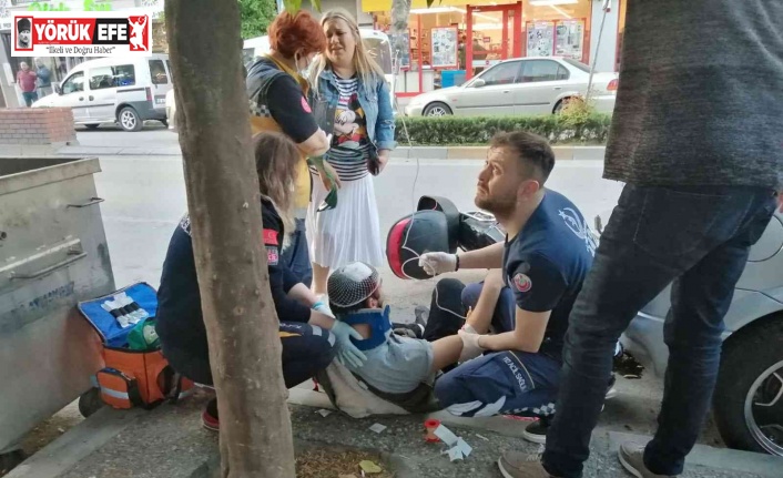 Motosiklet sürücüsünü yaralayan kadın sürücü gözyaşlarını tutamadı