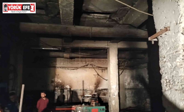 Sultanhisar’da iş yeri yangını