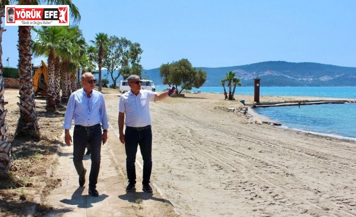 Başkan Atabay, plajlardaki çalışmaları inceledi