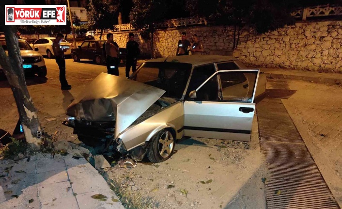 Jandarmadan kaçarken kaza yaptı