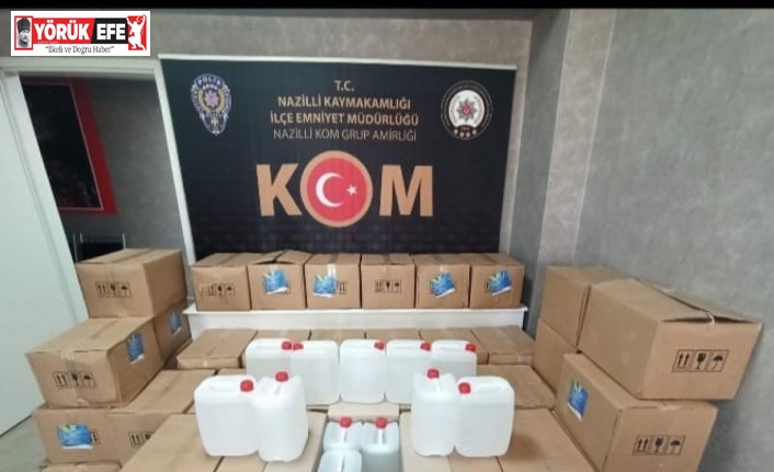 Nazilli’de bin litre etil alkol ele geçirildi