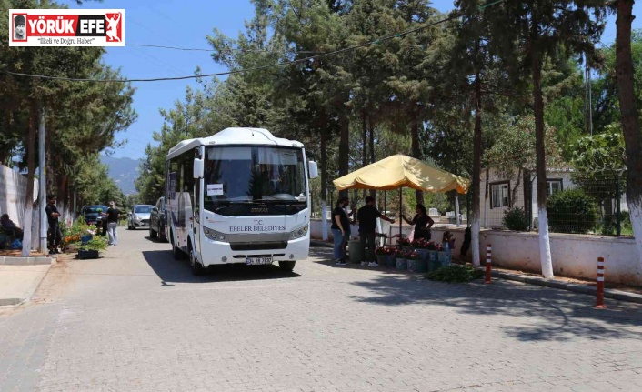 Efeler Belediyesi’nden mezarlıklara ücretsiz ulaşım