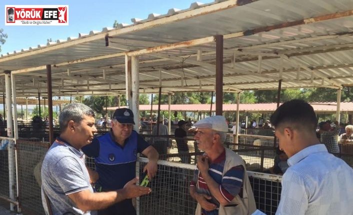 Karacasu’da hayvan pazarı denetlendi