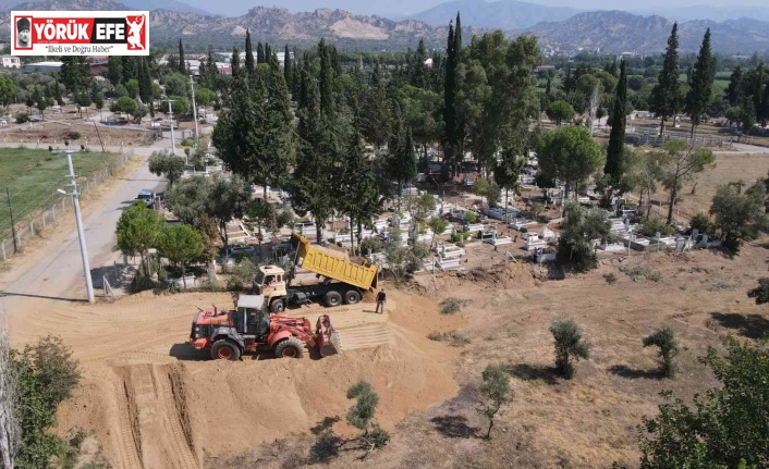 Arslanlı mezarlık alanında genişletme çalışmaları başladı