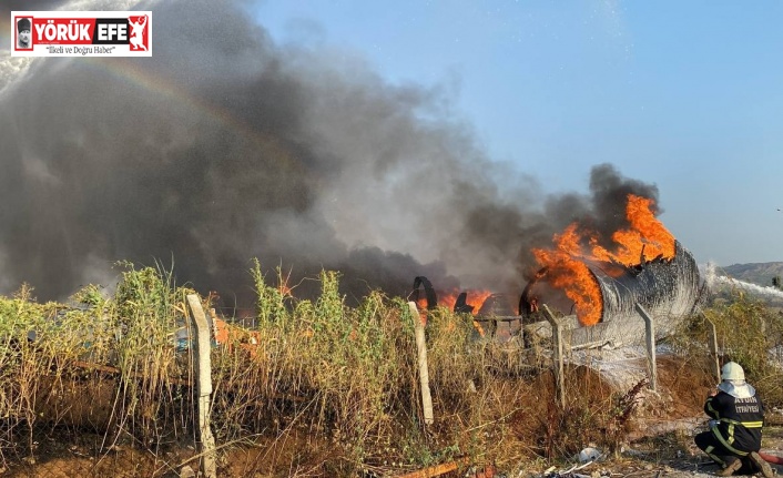 Aydın organize sanayi bölgesindeki yangın söndürüldü
