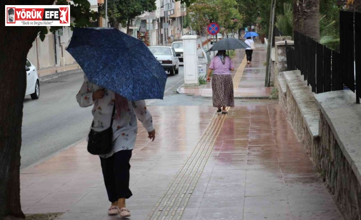 Aydın’da beklenen yağış başladı