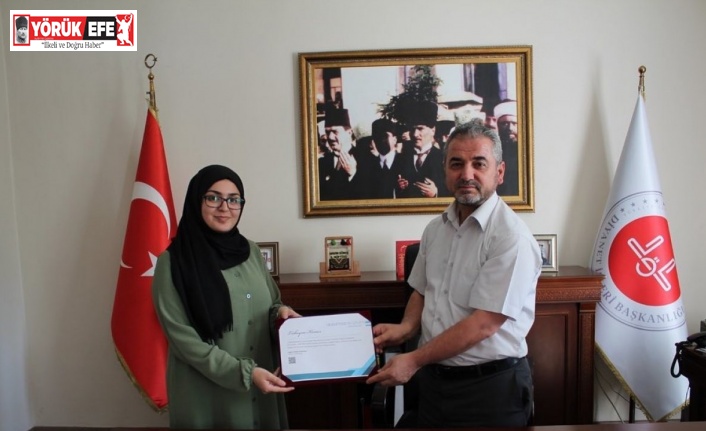 Aydın’da Ulusal Staj Programı’nı tamamlayan öğrencilere belge verildi