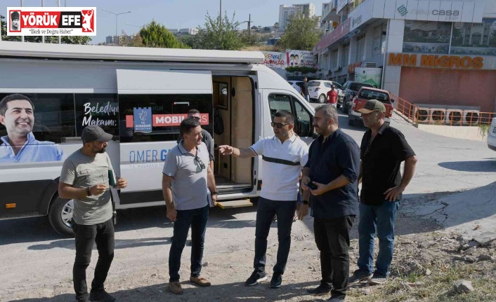 Başkan Ömer Günel, Mobil Ofis ile 4 Farklı noktada incelemelerde bulundu