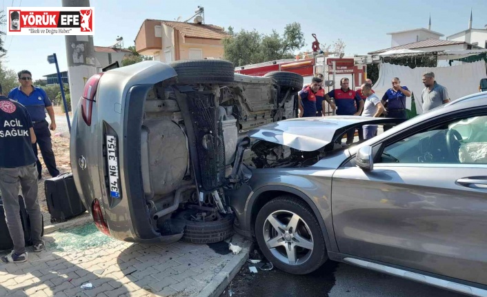 Didim’de otomobiller çarpıştı: 3 yaralı