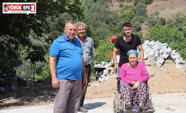 Nazilli Belediyesi engelli Şimşek’in evinin yolunu yeniledi