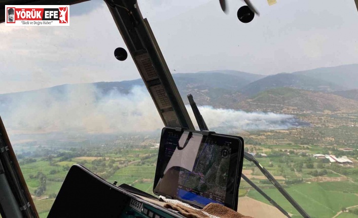 Nazilli’de tarım arazisinde yangın