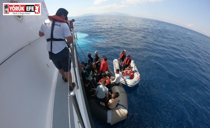 Aydın’da 13 düzensiz göçmen kurtarıldı, bir şahıs yakalandı