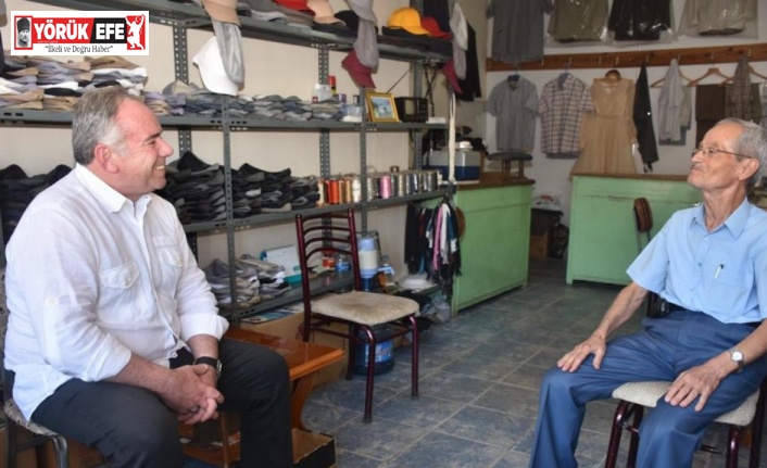 Başkan Öndeş, “İlin Ahisi” seçilen Terzi İsmail Gülcan’ı ziyaret etti