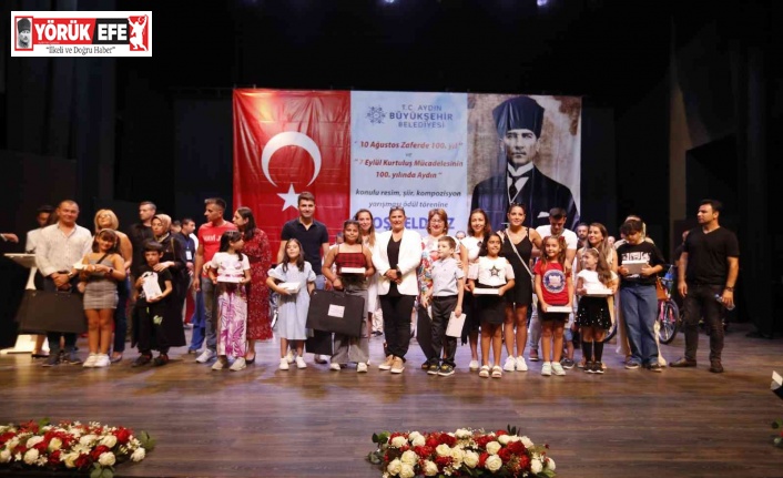Çocuklar ödüllerini Başkan Çerçioğlu’ndan aldı