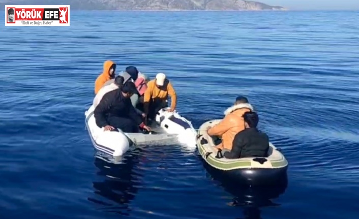 Aydın’da 9 düzensiz göçmen kurtarıldı, 8‘i yakalandı