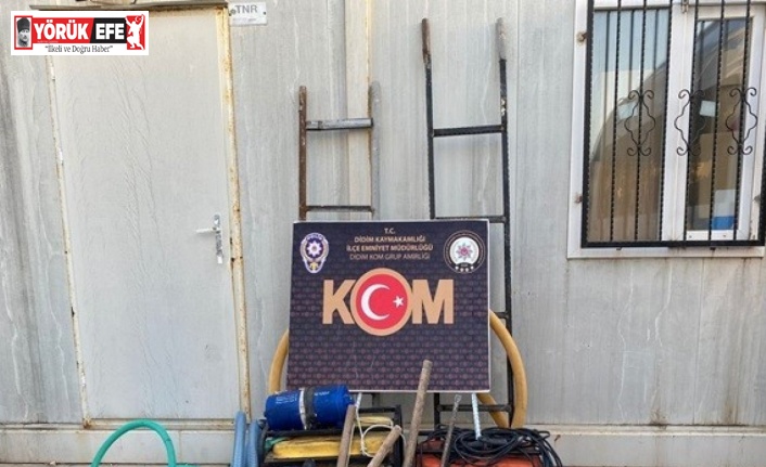 Kaçak kazıya, polis suçüstü yaptı